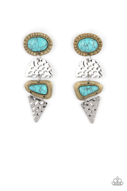 paparazzi-accessories-earthy-extravagance-multi-post earrings