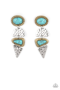 paparazzi-accessories-earthy-extravagance-multi-post earrings