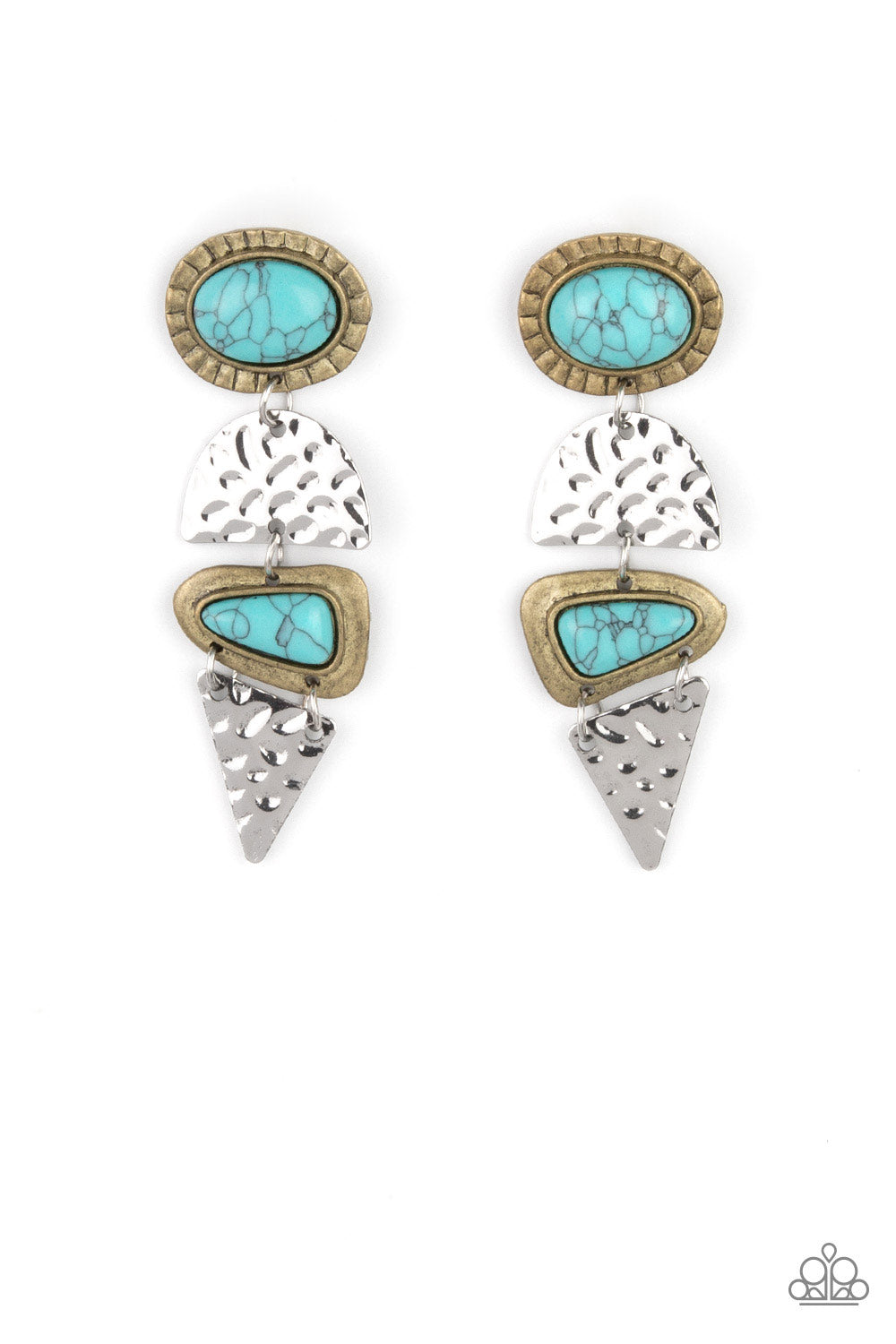 paparazzi-accessories-earthy-extravagance-multi-post earrings