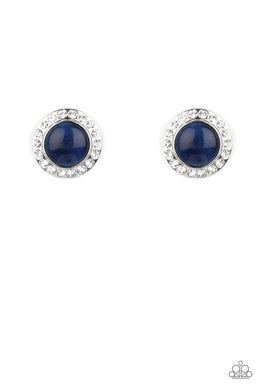 paparazzi-accessories-glowing-dazzle-blue-post earrings