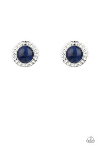 paparazzi-accessories-glowing-dazzle-blue-post earrings