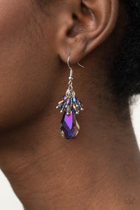 Well Versed in Sparkle - Purple Earrings - Paparazzi Jewelry