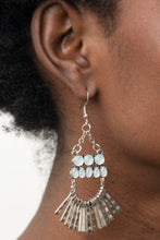 Load image into Gallery viewer, A FLARE For Fierceness - White Earrings - Paparazzi Jewelry
