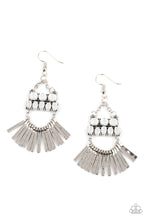 Load image into Gallery viewer, paparazzi-accessories-a-flare-for-fierceness-white-earrings
