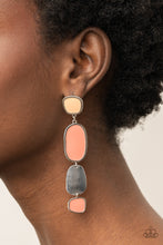 Load image into Gallery viewer, All Out Allure - Orange Post Earrings - Paprazzi Jewelry
