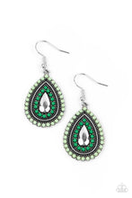 Load image into Gallery viewer, paparazzi-accessories-beaded-bonanza-green-earrings
