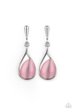 paparazzi-accessories-pampered-glow-up-pink-post earrings