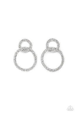 paparazzi-accessories-intensely-icy-black-post earrings