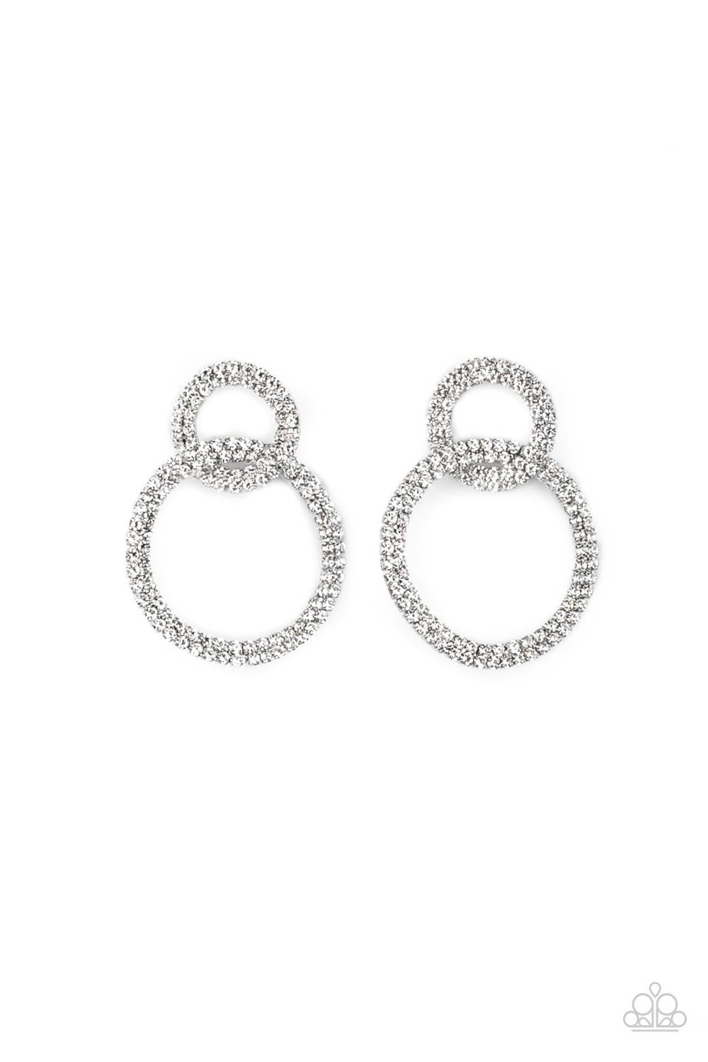 paparazzi-accessories-intensely-icy-black-post earrings