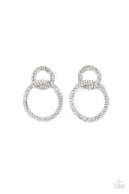 paparazzi-accessories-intensely-icy-white-post earrings