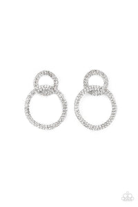 paparazzi-accessories-intensely-icy-white-post earrings