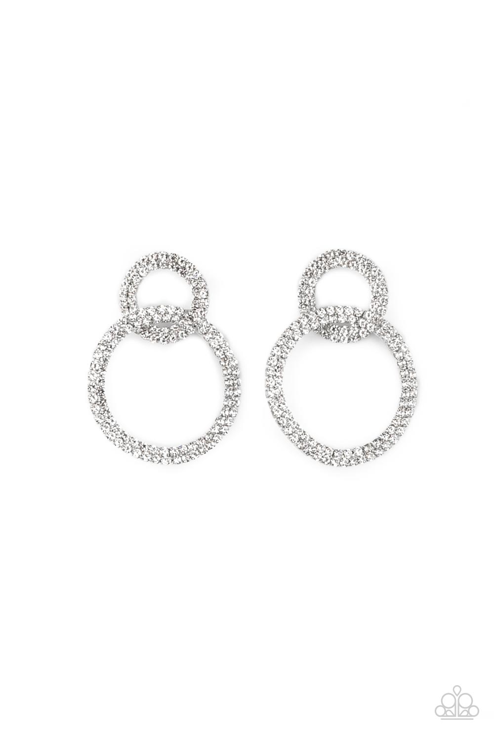 paparazzi-accessories-intensely-icy-white-post earrings