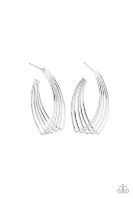paparazzi-accessories-industrial-illusion-silver-earrings