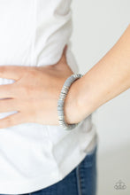 Load image into Gallery viewer, Stacked In Your Favor - Silver Bracelet - Paparazzi Jewelry
