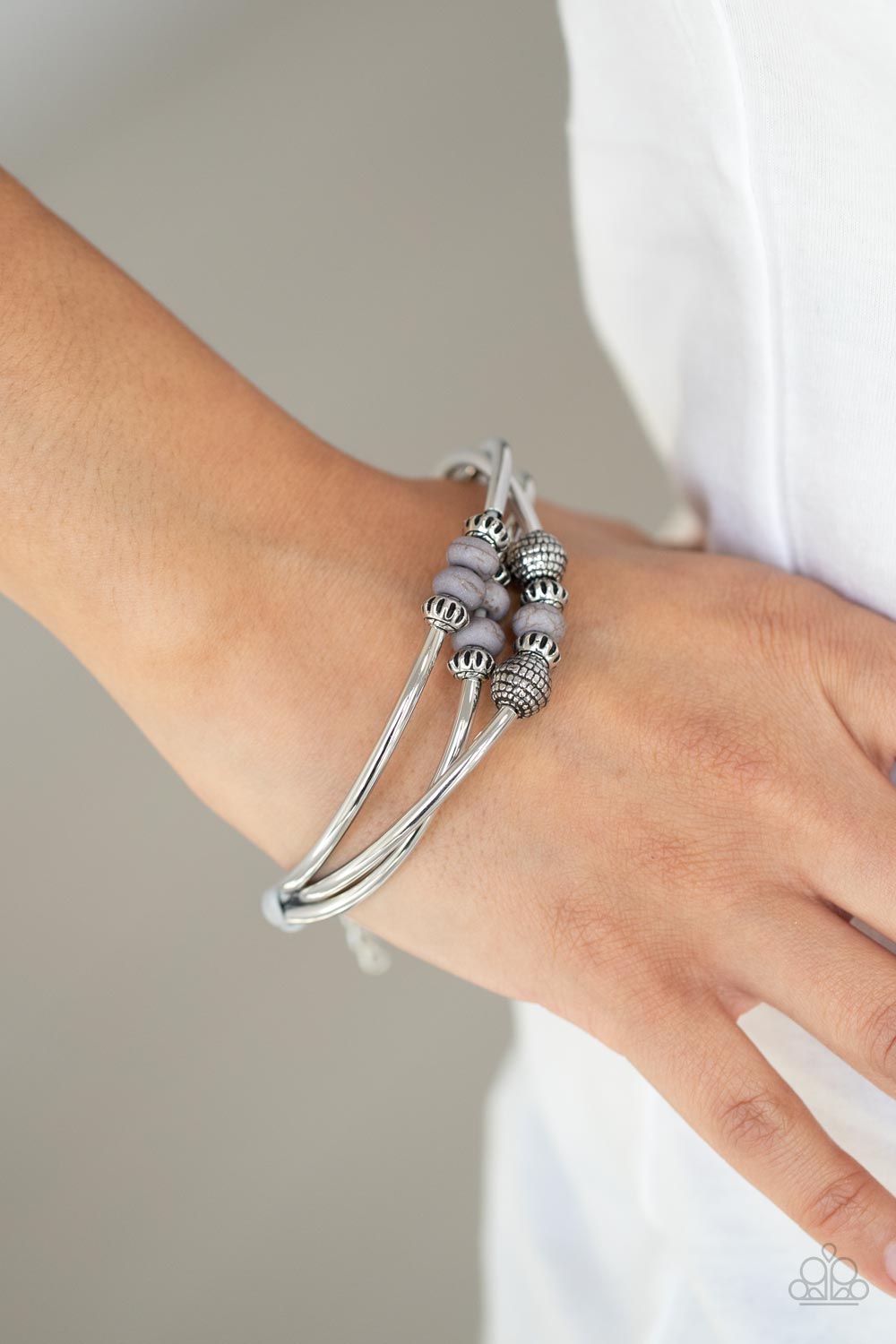Road Trip Rebel - Silver Bracelet - Paprazzi Jewelry