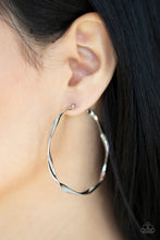 Load image into Gallery viewer, Radiantly Warped - Silver Earrings - Paparazzi Jewelry
