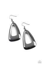 Load image into Gallery viewer, paparazzi-accessories-irresistibly-industrial-black-earrings
