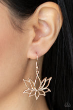 Load image into Gallery viewer, Lotus Ponds - Rose Gold Earrings - Paparazzi Jewelry
