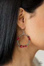 Load image into Gallery viewer, Glamorous Garland - Red Earrings - Paparazzi Jewelry
