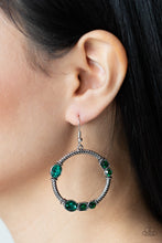 Load image into Gallery viewer, Glamorous Garland - Green Earrings - Paparazzi Jewelry
