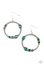 Load image into Gallery viewer, paparazzi-accessories-glamorous-garland-green-earrings
