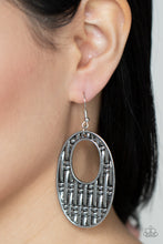 Load image into Gallery viewer, Engraved Edge - Silver Earrings - Paparazzi Jewelry
