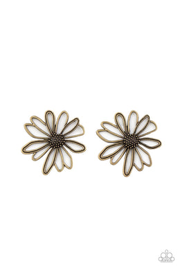 paparazzi-accessories-artisan-arbor-brass-post earrings