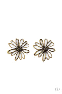 paparazzi-accessories-artisan-arbor-brass-post earrings