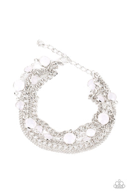 paparazzi-accessories-glossy-goddess-white-bracelet