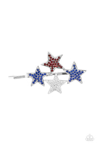 paparazzi-accessories-stellar-celebration-blue-hair clip