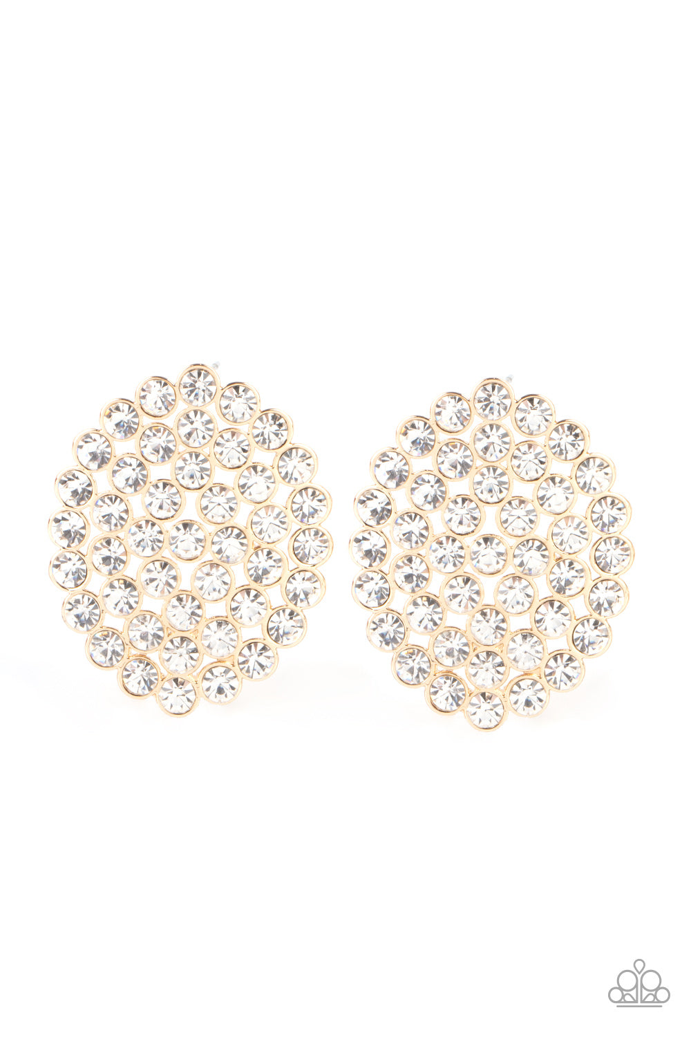 paparazzi-accessories-drama-school-dropout-gold-post earrings