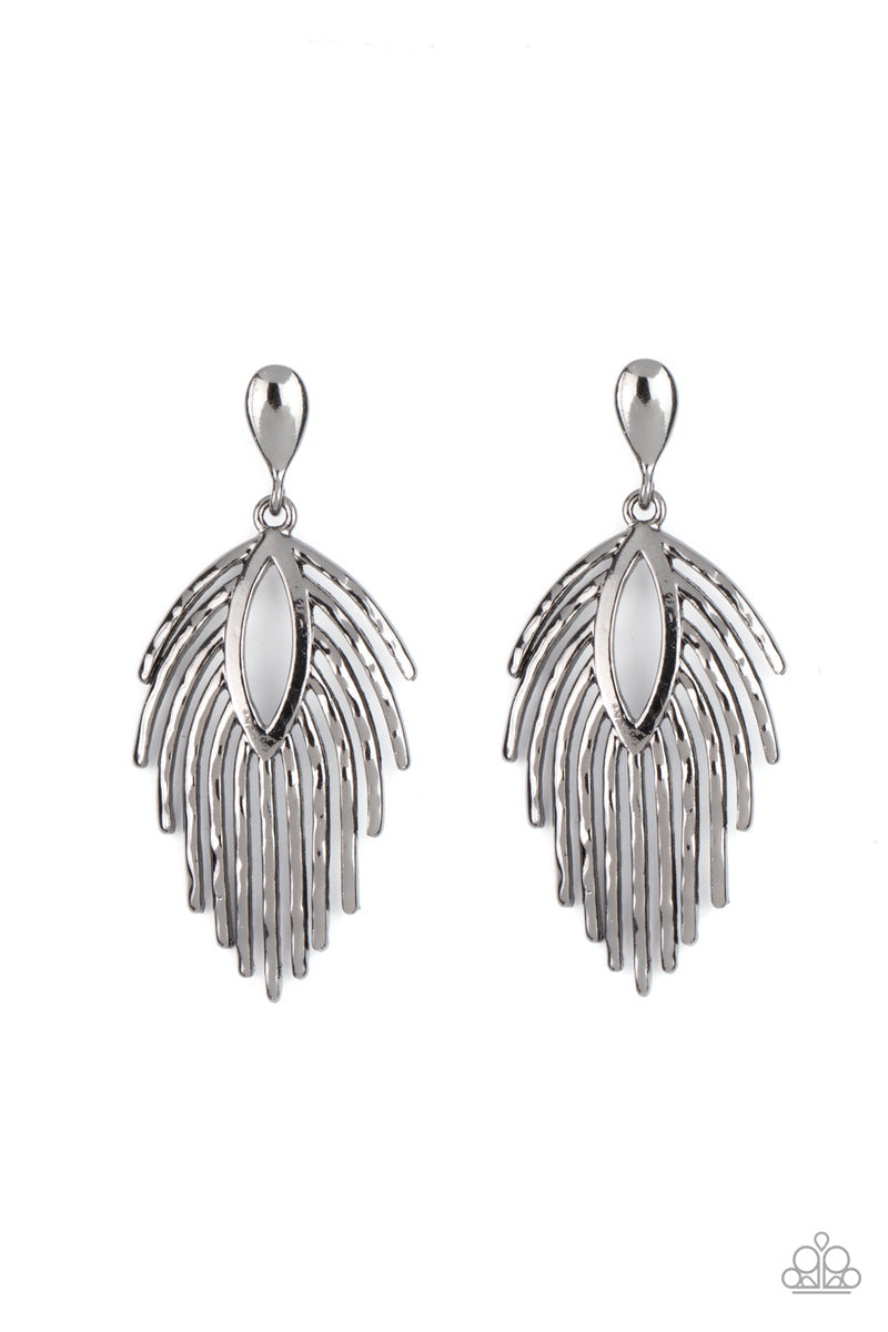 paparazzi-accessories-metro-safari-black-post earrings