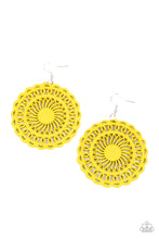 Load image into Gallery viewer, paparazzi-accessories-island-sun-yellow-earrings
