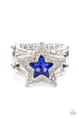 paparazzi-accessories-one-nation-under-sparkle-blue-ring