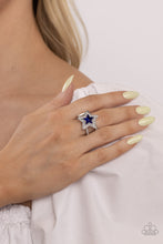 Load image into Gallery viewer, One Nation Under Sparkle - Blue Ring - Paparazzi Jewelry
