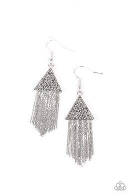 paparazzi-accessories-pyramid-sheen-silver-earrings