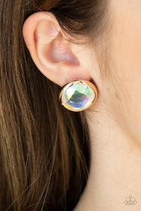 Double-Take Twinkle - Gold Post Earrings - Paparazzi Jewelry