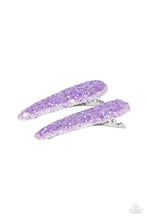 Load image into Gallery viewer, paparazzi-accessories-sugar-plum-sparkle-purple-hair clip
