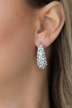 Load image into Gallery viewer, Glamorously Glimmering - White Earrings - Paparazzi Jewelry
