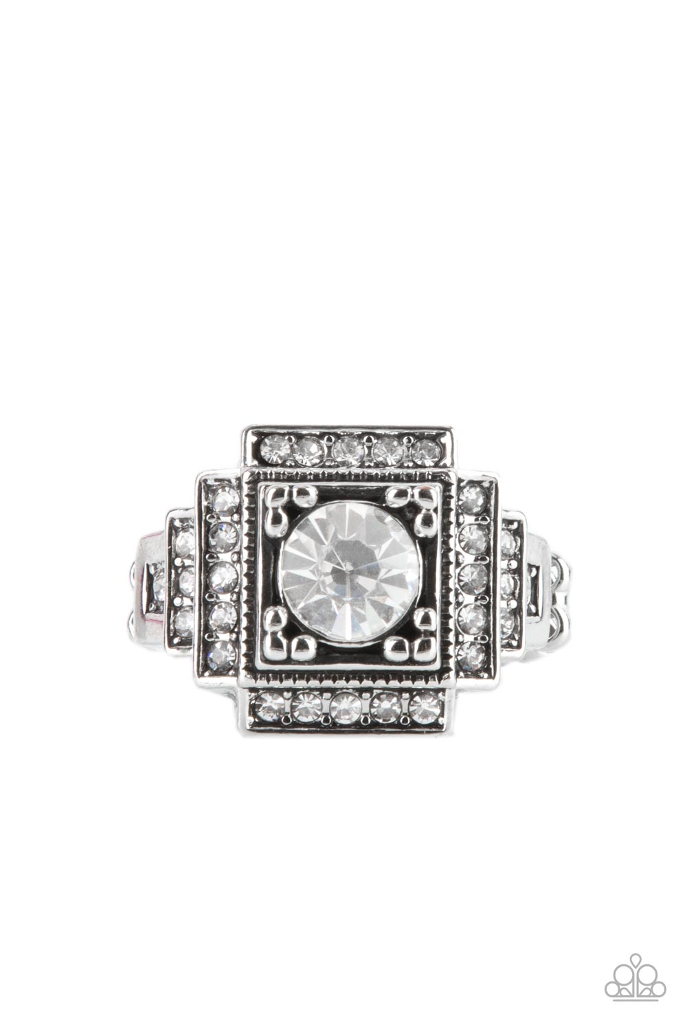 paparazzi-accessories-polished-pantheon-white-ring