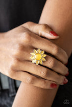 Load image into Gallery viewer, Blossoming Sunbeams - Yellow Ring - Paparazzi Jewelry
