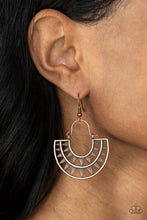 Load image into Gallery viewer, Solar Surge - Copper Earrings - Paparazzi Jewelry
