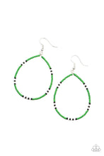 Load image into Gallery viewer, paparazzi-accessories-keep-up-the-good-beadwork-green-earrings
