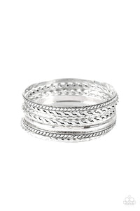 paparazzi-accessories-rattle-and-roll-silver-bracelet