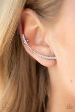 Load image into Gallery viewer, Sleekly Shimmering - White Post Earrings - Paparazzi Jewelry
