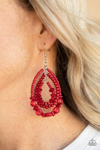 Load image into Gallery viewer, Prana Party - Red Earrings - Paparazzi Jewelry
