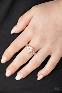 Floral Frou-Frou - Copper Ring - Paparazzi Jewelry