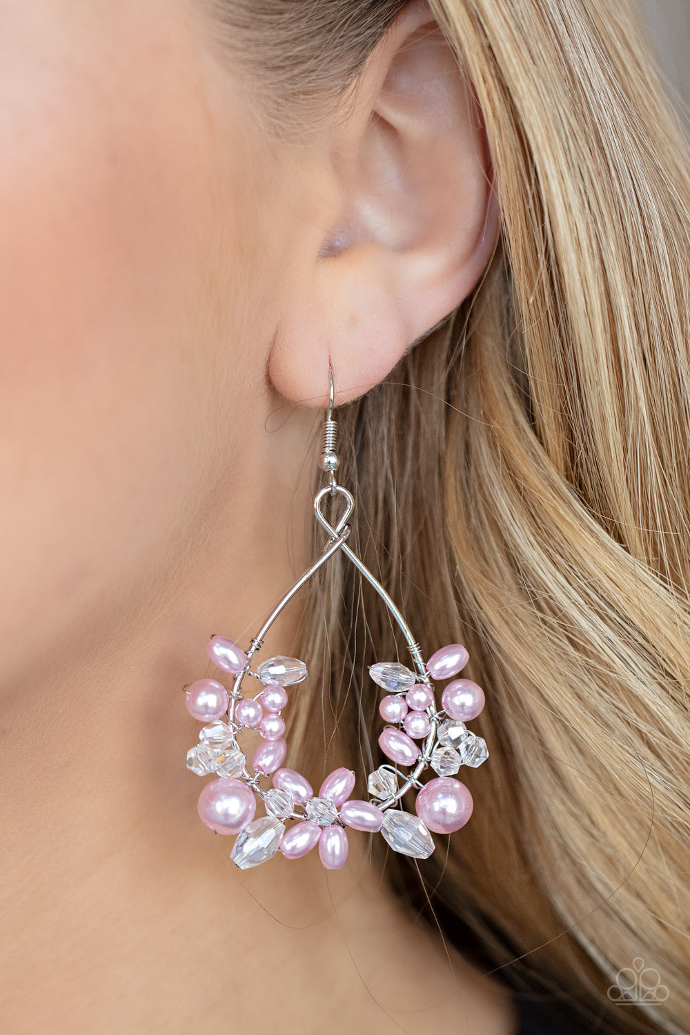 Marina Banquet - Pink Earrings - Paparazzi Jewelry