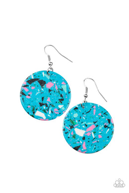 paparazzi-accessories-tenaciously-terrazzo-blue-earrings