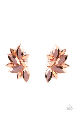 paparazzi-accessories-instant-iridescence-copper-post earrings